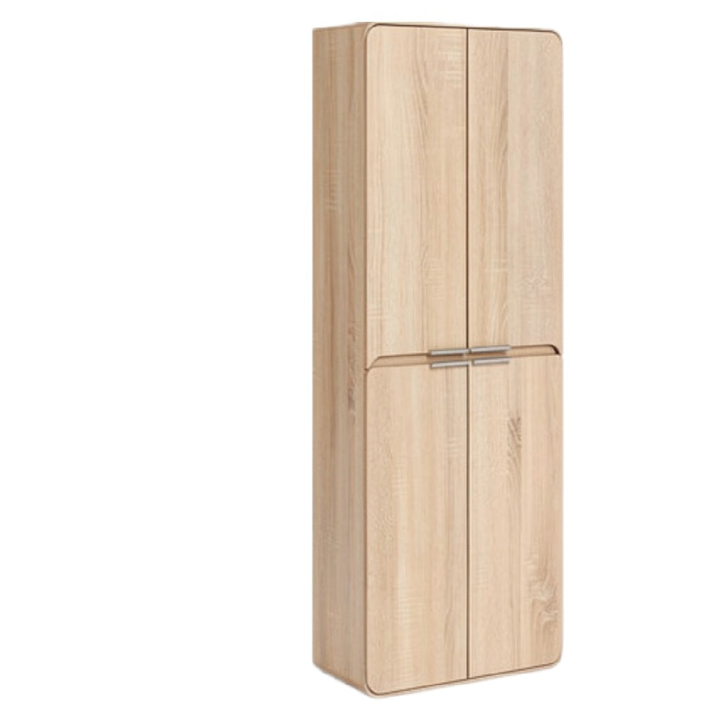 "Moderne Houten Koelkast met Dubbele Deuren"