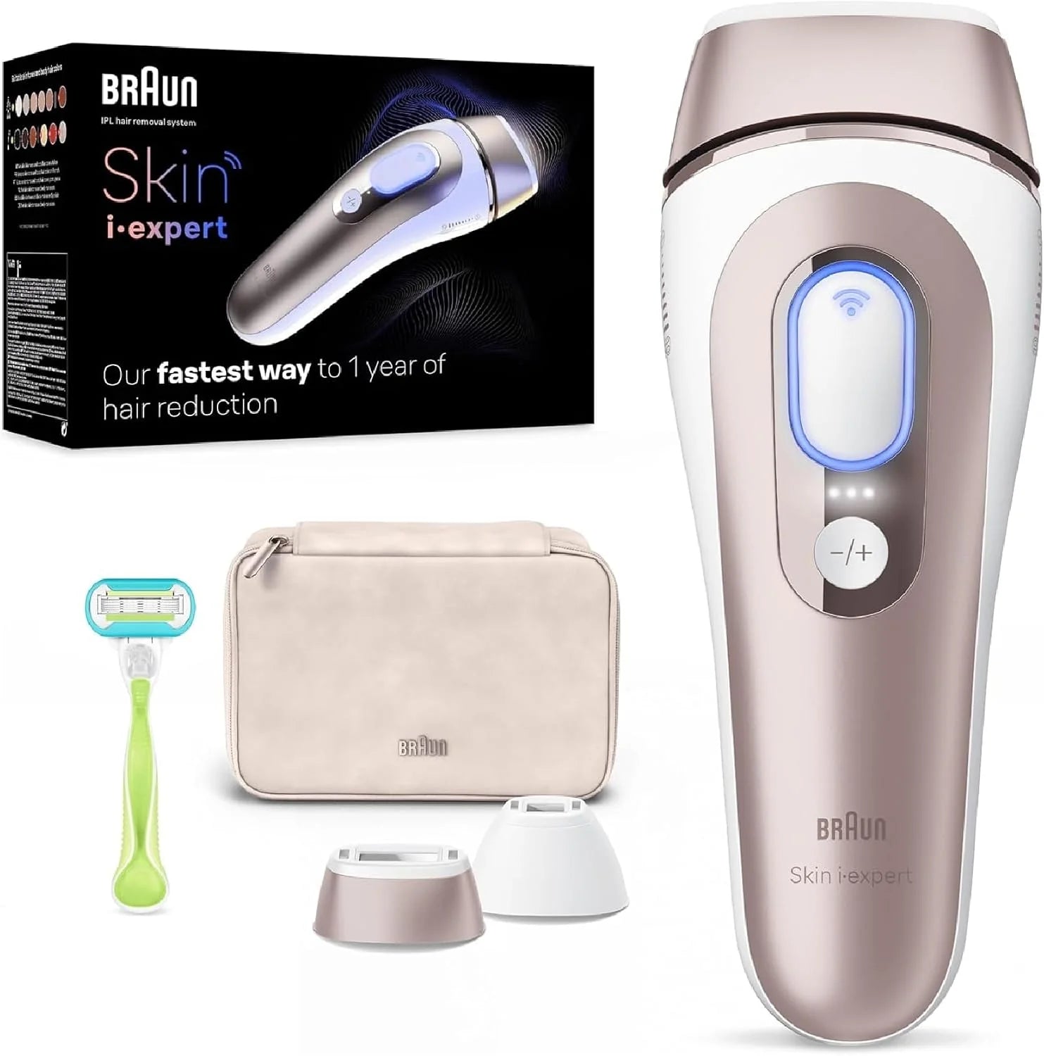 Braun Smart IPL Skin i·expert, Ontharing thuis, Alternatief voor laserontharing, Smart IPL met exclusieve gratis app.(Skin i·Expert - PL7147)