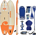Skiffo Rivage 11' – opblaasbare Sup 2-in-1 kajak compleet – 335 x 86 x 15 cm – max. 160 kg – stabiel en veelzijdig – uniek design(Oranje)