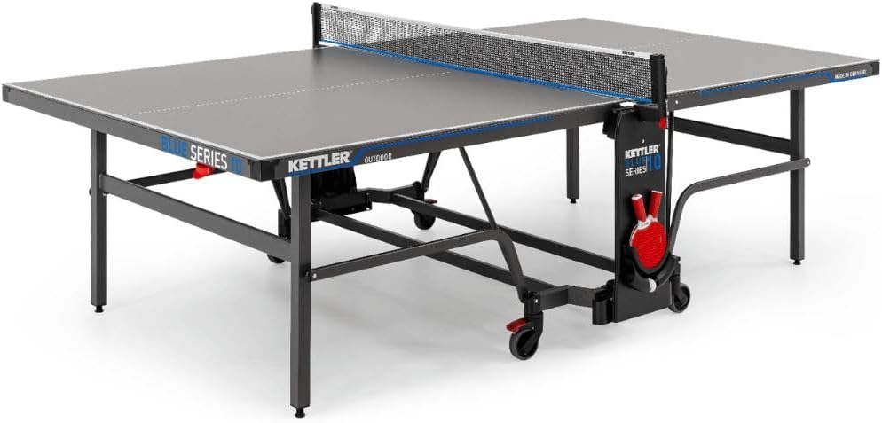 KETTLER K10 Professionele Outdoor-tafeltennistafel | Kwaliteit – Made in Germany (TÜV-gecertificeerd) | Weerbestendig | Opklapbaar  eenvoudig op te bergen | 6 mm melaminehars-speelblad