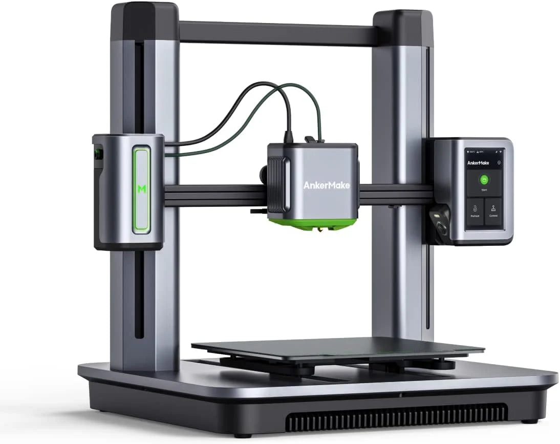 AnkerMake M5-FDM-3D-printer,5 keer zo snel en extra slim, 70% kortere printtijd, vloeiende details van 0,1 mm, ingebouwde camerabewaking, automatisch uitlijnen, geïntegreerde gegoten aluminiumlegering