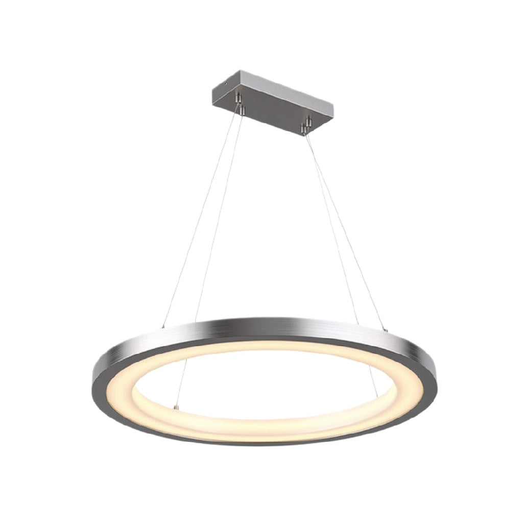 "Modern Ronde Hanglamp met LED Verlichting en Chroomafwerking"