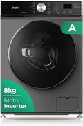 Svan Wasmachine, 8 kg, voorlader, roestvrij staal, SL8202AIDVBX, 1200 omw/min, invertermotor, 16 programma's, StopGo-functie, energie-efficiëntieklasse A
