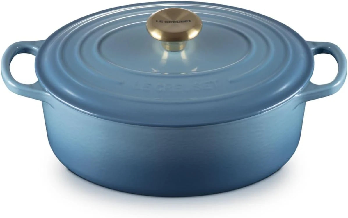Le Creuset Braadpan Ovaal in Geëmailleerd Gietijzer, 27 cm, 4,1 L, Chambray, 21178274344441